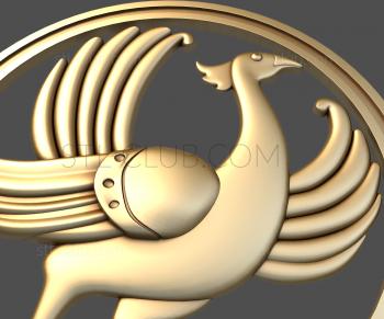 3D model Clay tile pheasant (STL)